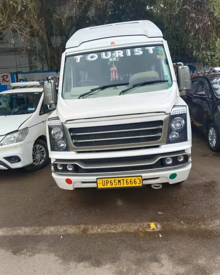 Our Tempo Traveller, ready for group tours