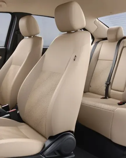 Premium beige interiors of the Innova Crysta