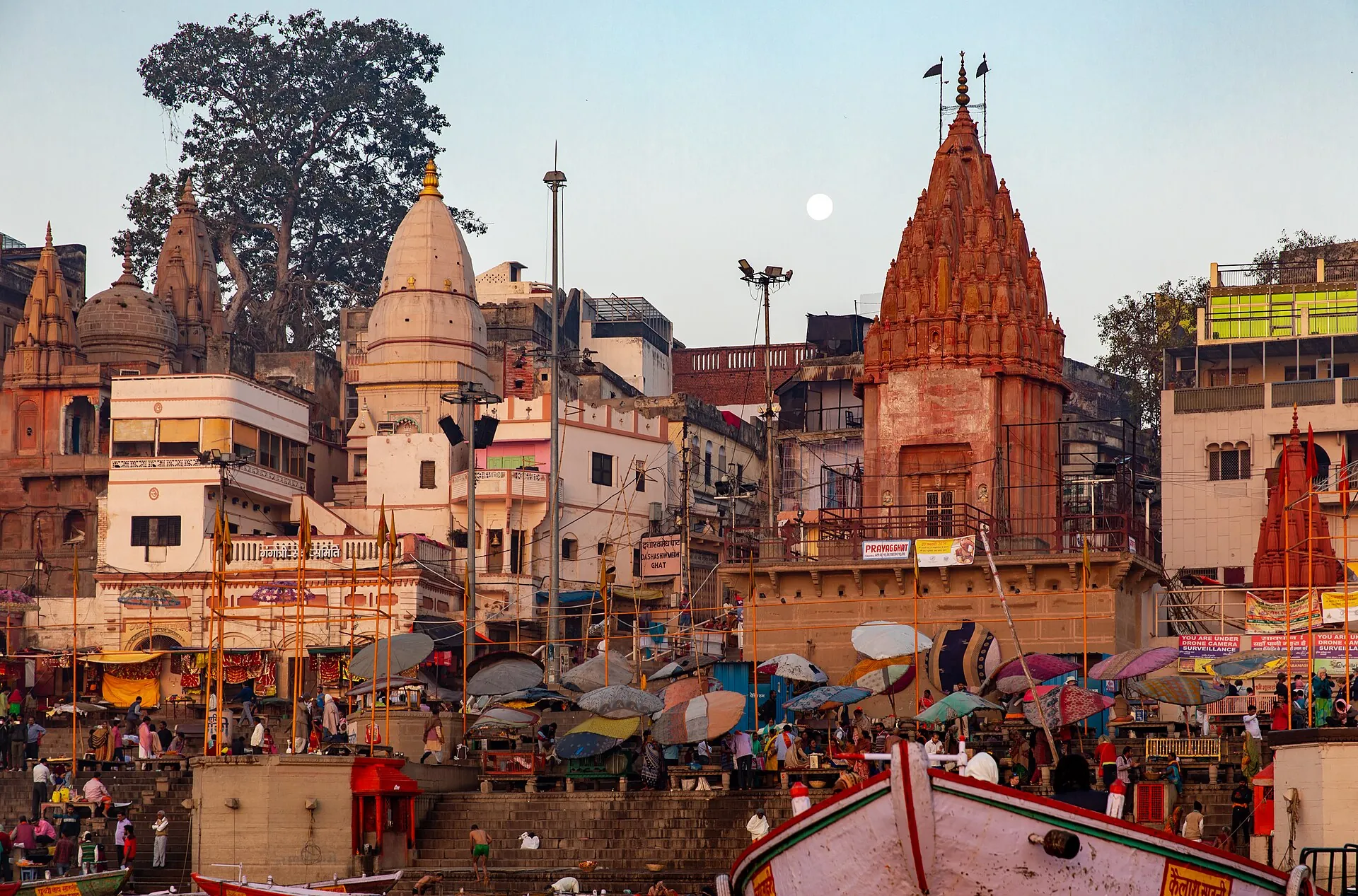 Temples along the ghats of Varanasi